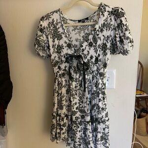 Floral Patterned Mini Dress